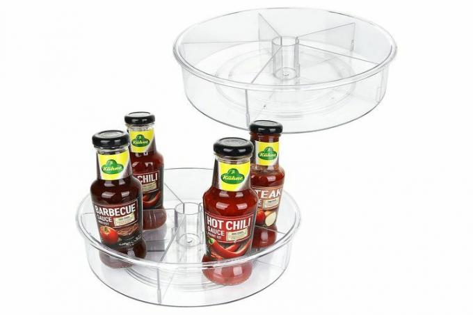 Amazon SENENQU 2-pak przezroczysty organizer Lazy Susan