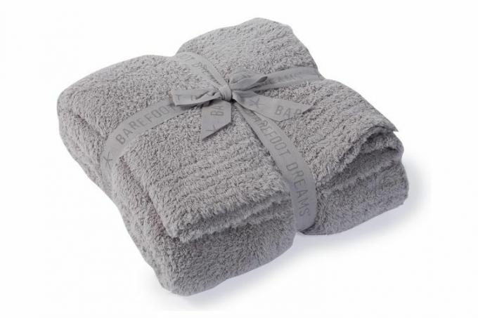 Amazon Barefoot Dreams CozyChic Rzut Dove Grey, jeden rozmiar