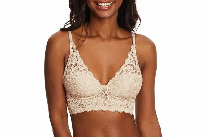 Damski bralette z bezprzewodową koronką o długim kroju Amazon Maidenform Pure Comfort