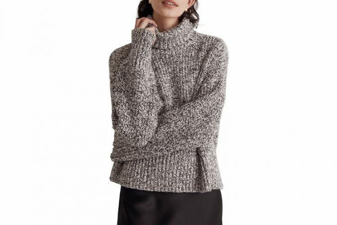 Marlowy sweter Nordstrom Madewell z szerokim ściągaczem i golfem