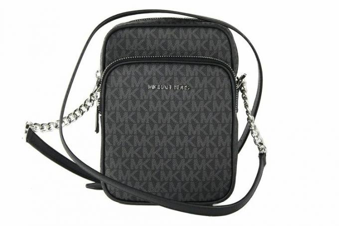 Czarny piątek Walmart Michael Kors Jet Set Travel Signature Średnie logo z PVC, łańcuszkowa torba podróżna typu crossbody